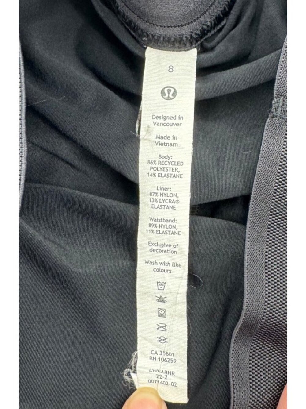 Lululemon Black Court Rival High Rise Athletic Skort With Built-In Shorts Size 8 - Picture 3 of 9